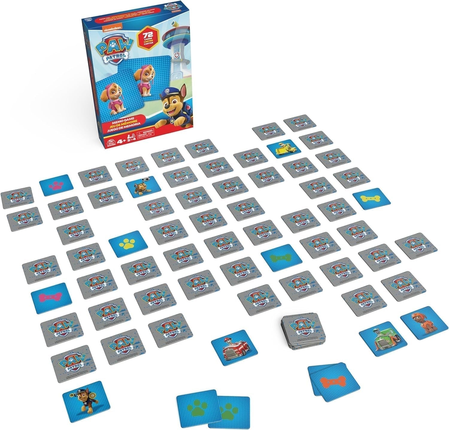 Spin Master Paw Patrol-spel, minnesspel, Paw Patrol-leksak, Chase, Stella, Marcus, Ruben, minnesspel med böcker, för barn över 4 år Actionfigurer Naty Shop