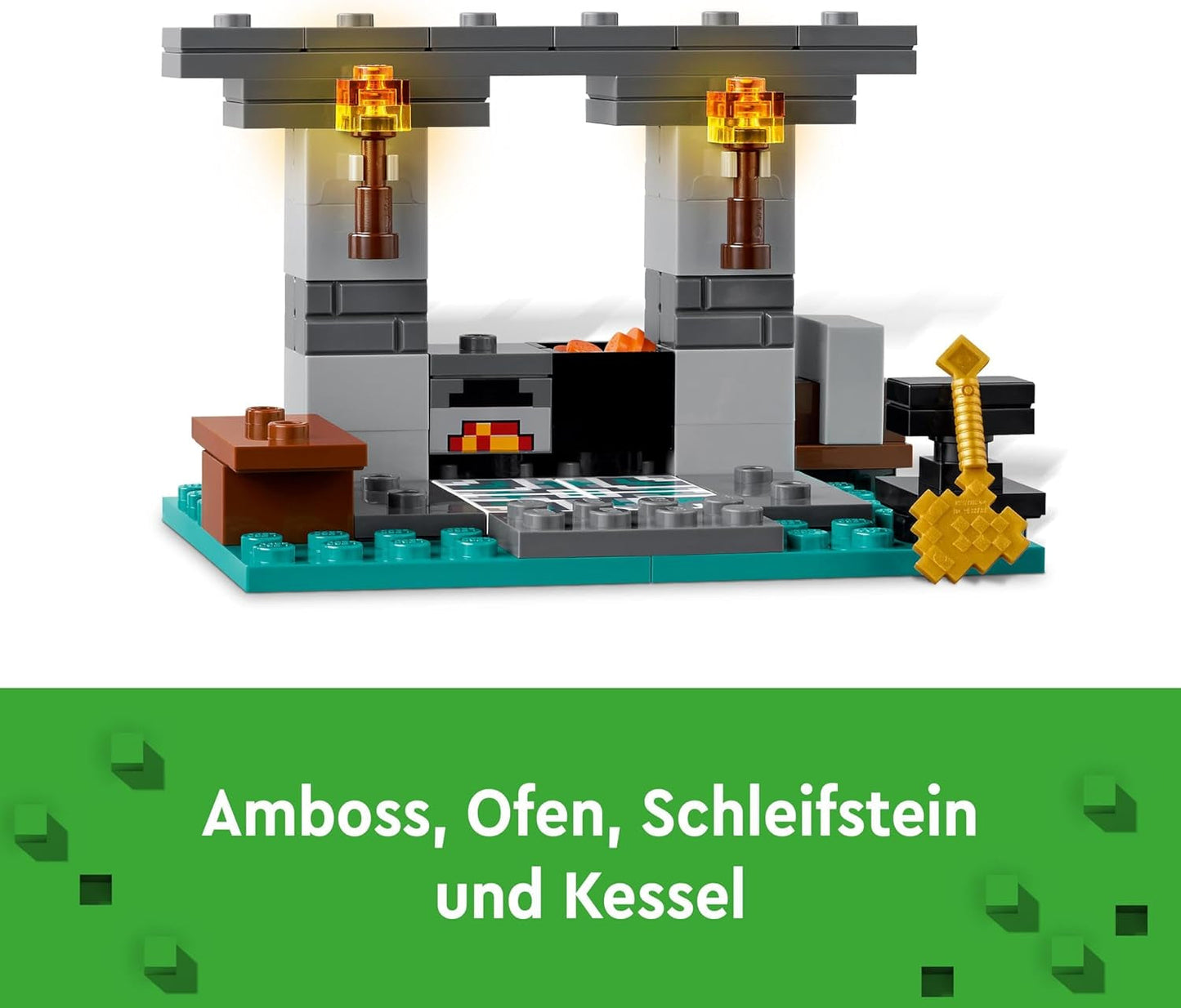LEGO Minecraft The Armory-lekset med hjältefigurer, leksaksvapen och Alex-figur, actionleksak för pojkar och flickor, present till spelare och barn 7 år gamla 21252 Byggset Besuche den LEGO-Store