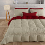 PETTI Artigiani Italiani - Dubbelsäng vintertäcke, maxi, monokrom, dubbelsidig, vit, grå, 100% Made in Italy Täcken och täcken Naty Shop Bordeaux taupe Una Piazza E Mezza