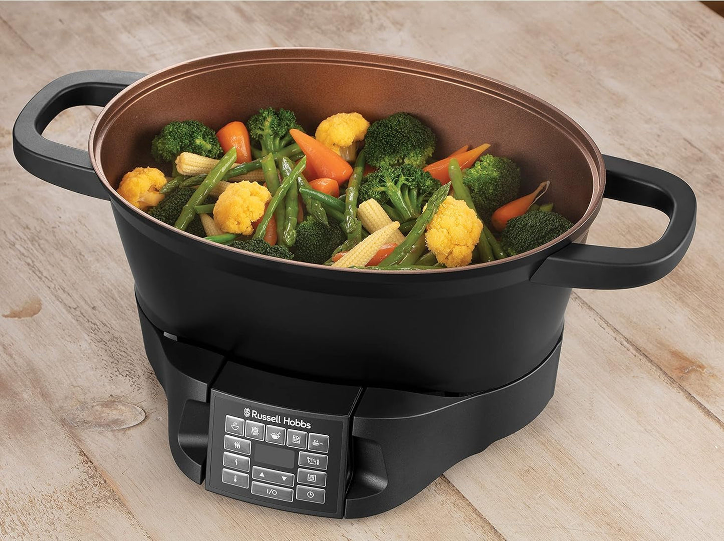 Multicooker Russell Hobbs 6,5L, digital display, 8 matlagningsfunktioner Slow Cooker Naty Shop