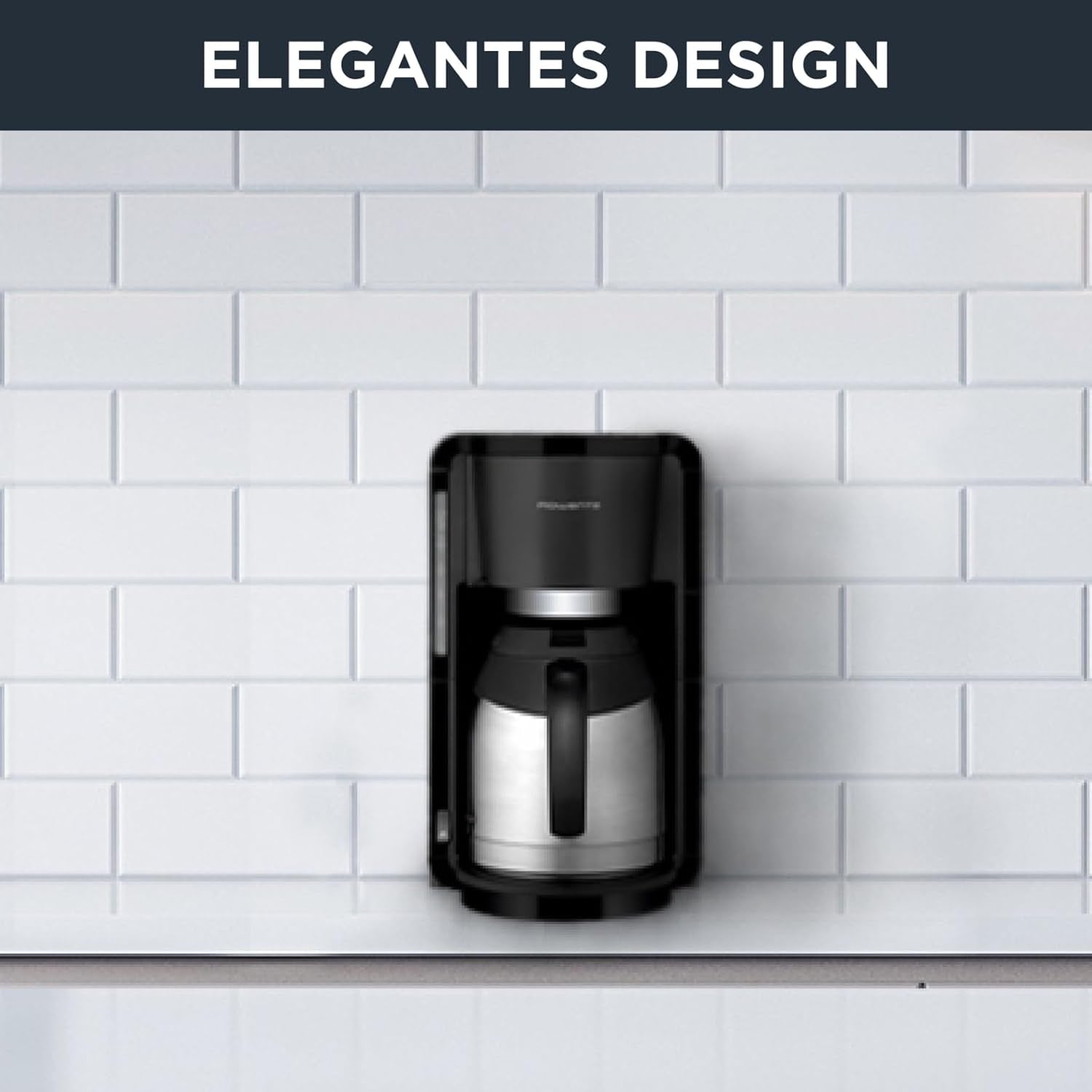 Rowenta Adagio Filter Espressomaskin, Termokanna i rostfritt stål, Håller kaffet varmt i upp till 4 timmar, 10-15 kopparkapacitet, 1,25L Kapacitet, Avtagbar filterkorg, Autoavstängning, Svart, CT3818