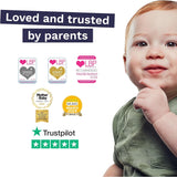 Eco babyblöjor - storlek 3 (4-9 kg), 1 förpackning (26 blöjor), ultramjuka blöjor för känslig hud, ekologisk bomull, upp till 12 timmars läckageskydd, ny storleksguide