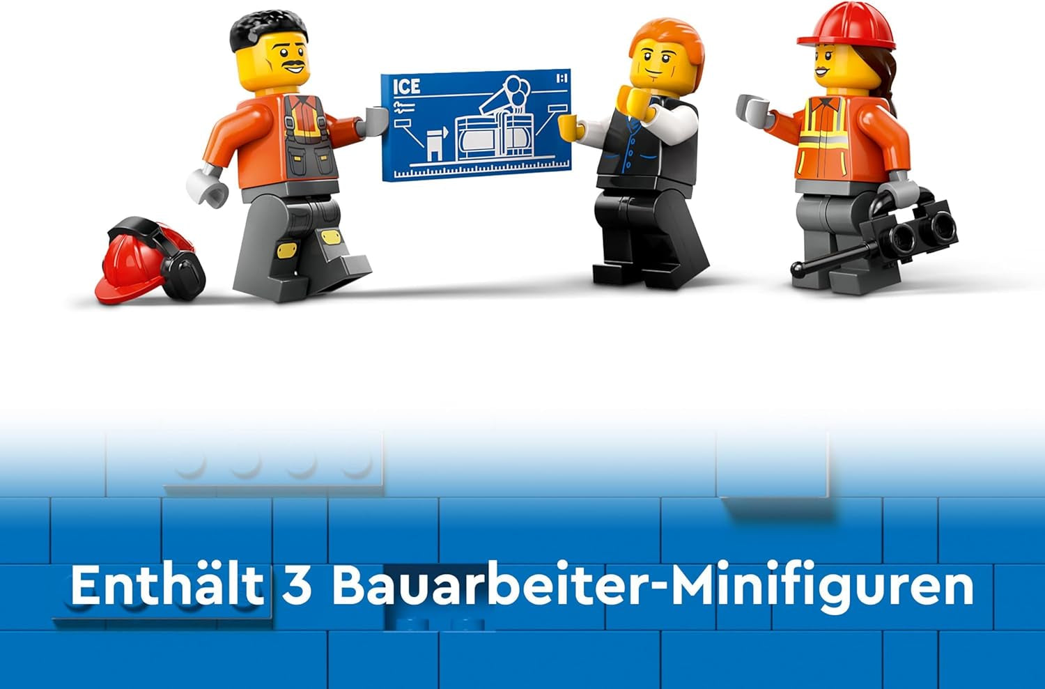 LEGO City Bandgrävmaskin, leksaksgrävare för barn från 8 år, byggleksak med grävmaskinsmodell, byggbar lastbil med tillbehör och 3 minifigurer 60420 Byggset Besuche den LEGO-Store