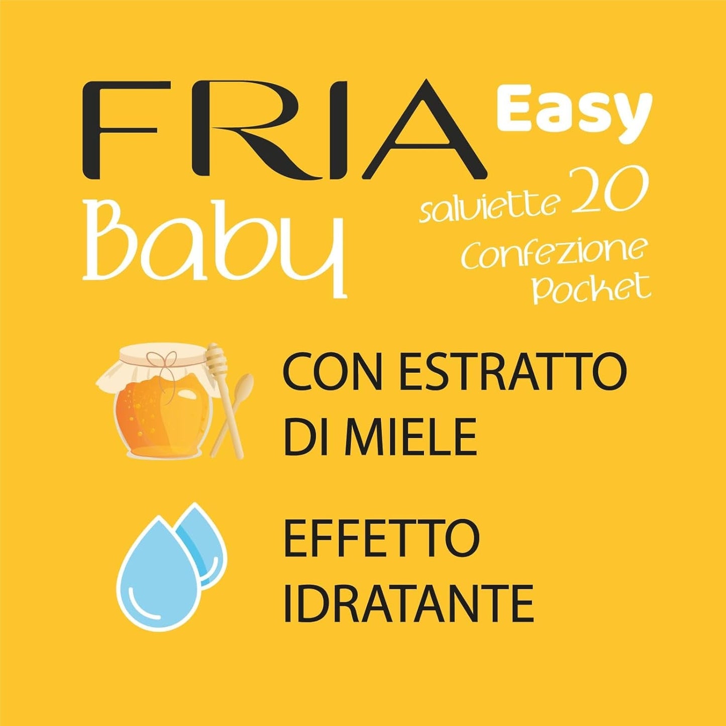 Enkla våtservetter för baby med aloe vera och honungsextrakt Hudfuktande, dermatologiskt testad, paket med 20 våtservetter