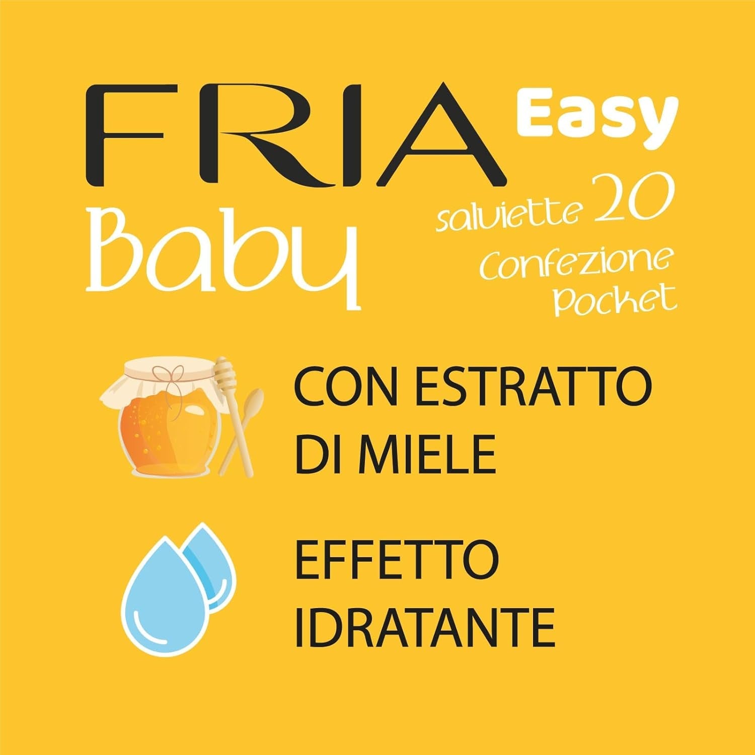 Enkla våtservetter för baby med aloe vera och honungsextrakt Hudfuktande, dermatologiskt testad, paket med 20 våtservetter