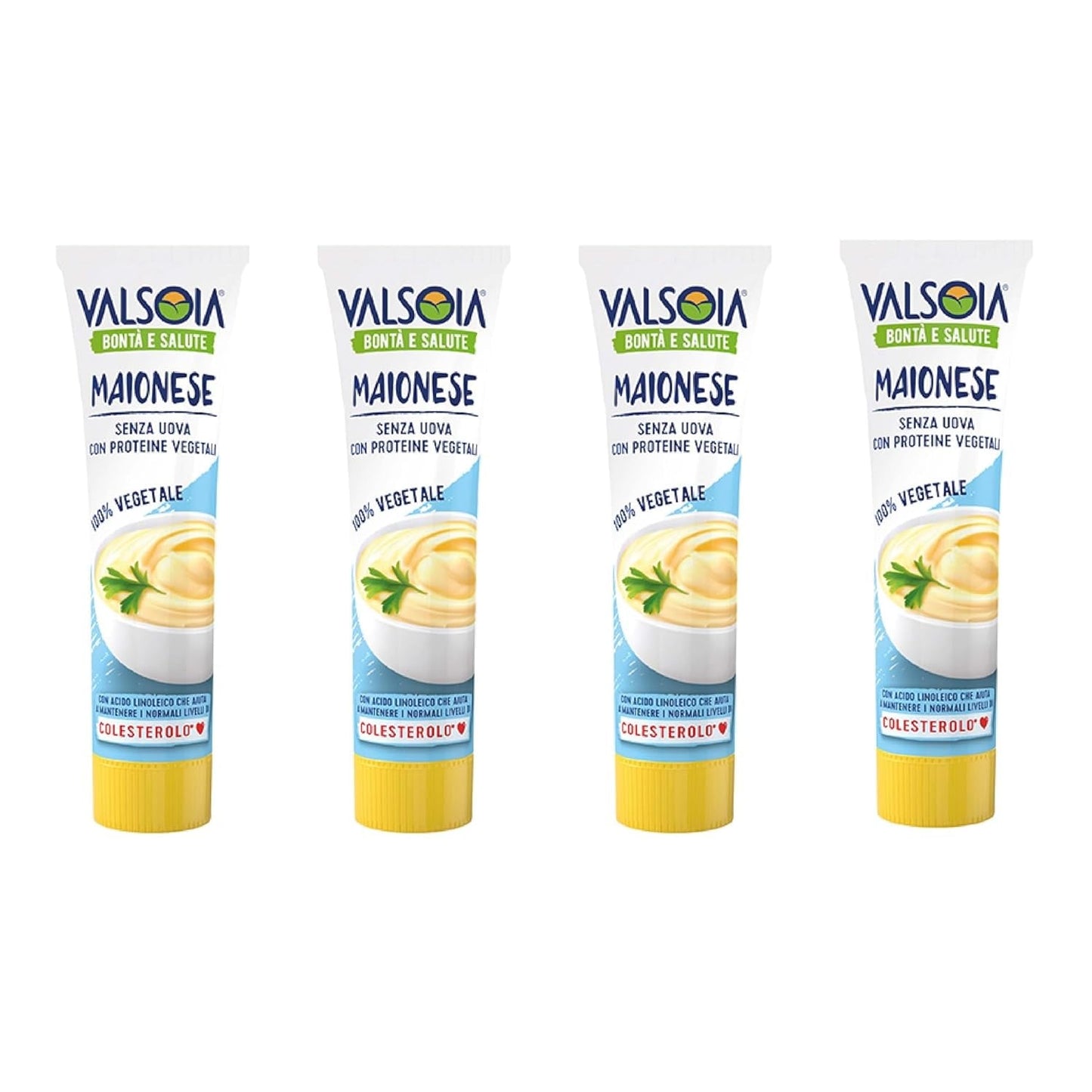 Äggfri sojaväxtbaserad majonnäs, idealisk för veganer och vegetarianer, mångsidig i köket, 4 x 150 ml