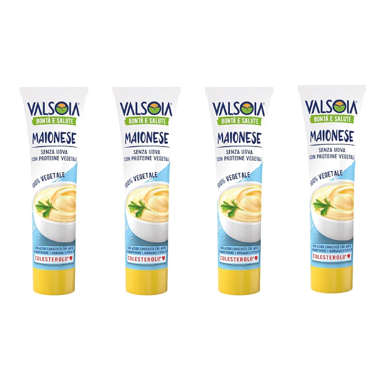 Äggfri sojaväxtbaserad majonnäs, idealisk för veganer och vegetarianer, mångsidig i köket, 4 x 150 ml