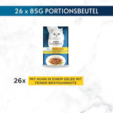 Gourmet Perle Delight i Jelly våt kattmat med kyckling och en delikat smak av bakad kyckling, 26 st (26 x 85 g)