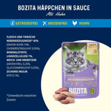 Bozita Senior 8+ Mound våtmat för katter med spannmål och massor av kyckling - 12 påsar x 85g, spannmåls- och vetefritt våtmat för katter - Våtmat för katter med 8,5 % protein och 4,5 % fett