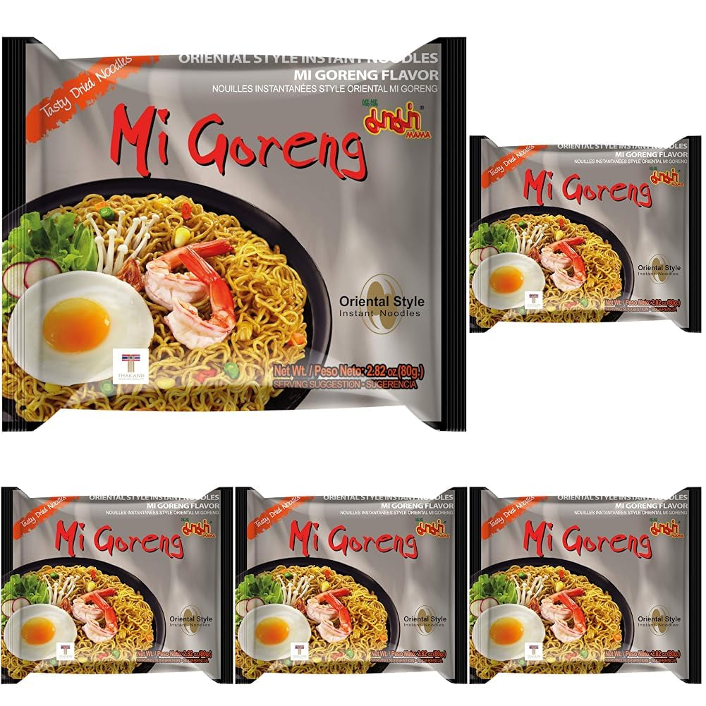 Mama Mi Goreng Instant Nudlar 80 g Förpackning med 20 (20 x 80 g)