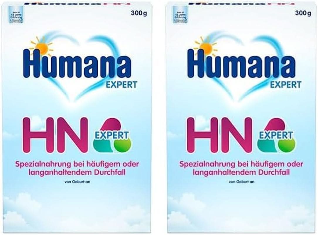 Humana HN Expert, från födseln, specialfoder för frekvent eller långvarig diarré, stödjer normaliseringen av avföringsmönstret, med banan, 300 g Naty Shop