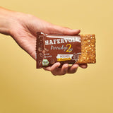 Hafervoll Porridge2go jordnötssmör och nötter, 13 barer x 55 g - vegansk, ekologisk, glutenfri, utan tillsatt socker mellanmål, med havre, dadlar och quinoagodis