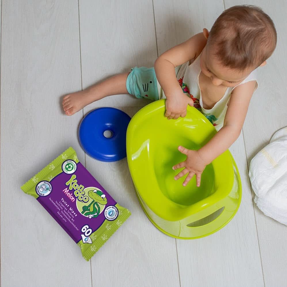 Melon Feuchttücher - Spülbar - Aus 95% Wasser - Parfümfrei - Plastikfrei - Dermatologisch Getestet - Feuchtes Toilettenpapier Aus 100% Pflanzlichem Cellulosamaterial - 60 Tücher Naty Shop