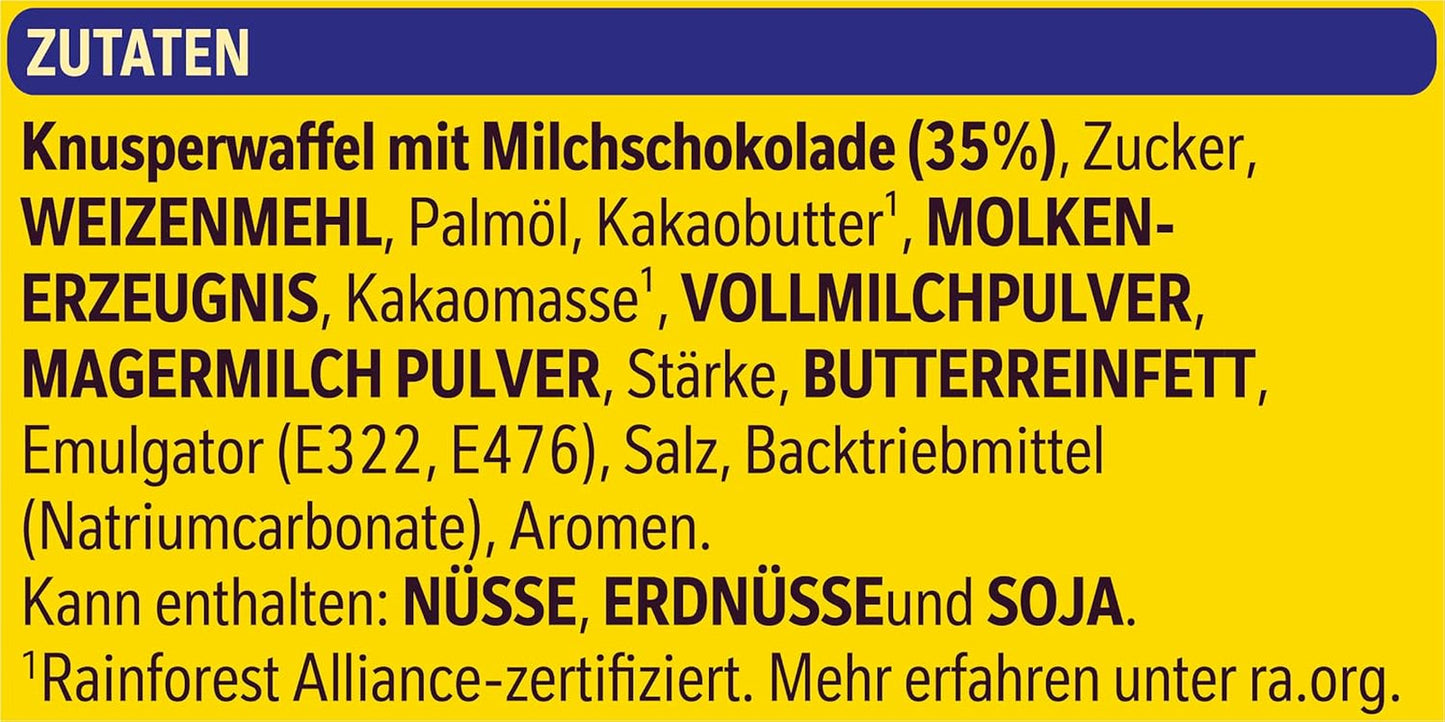 Nestlé Crunchy Waffle Delicious Milk Chocolate Waffle Bar Multipack 1 förpackning (3x26g styck)