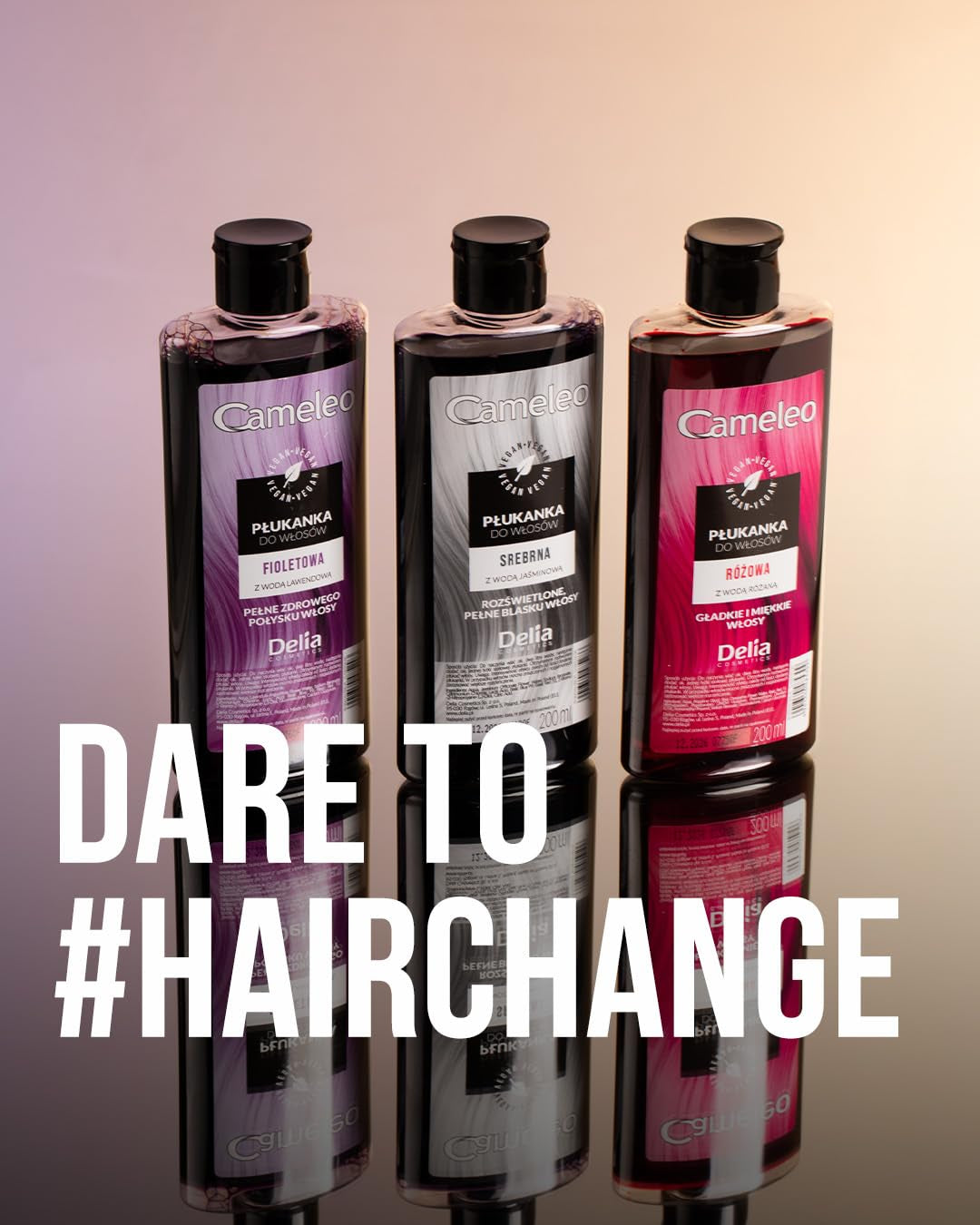 Cameleo - Rose Water Pink Hair Tonic No Yellow Tint Semipermanent hårfärg - För blont & grått hår - Färg & vård - Parabenfri | 200 ml Naty Shop hårfärgning