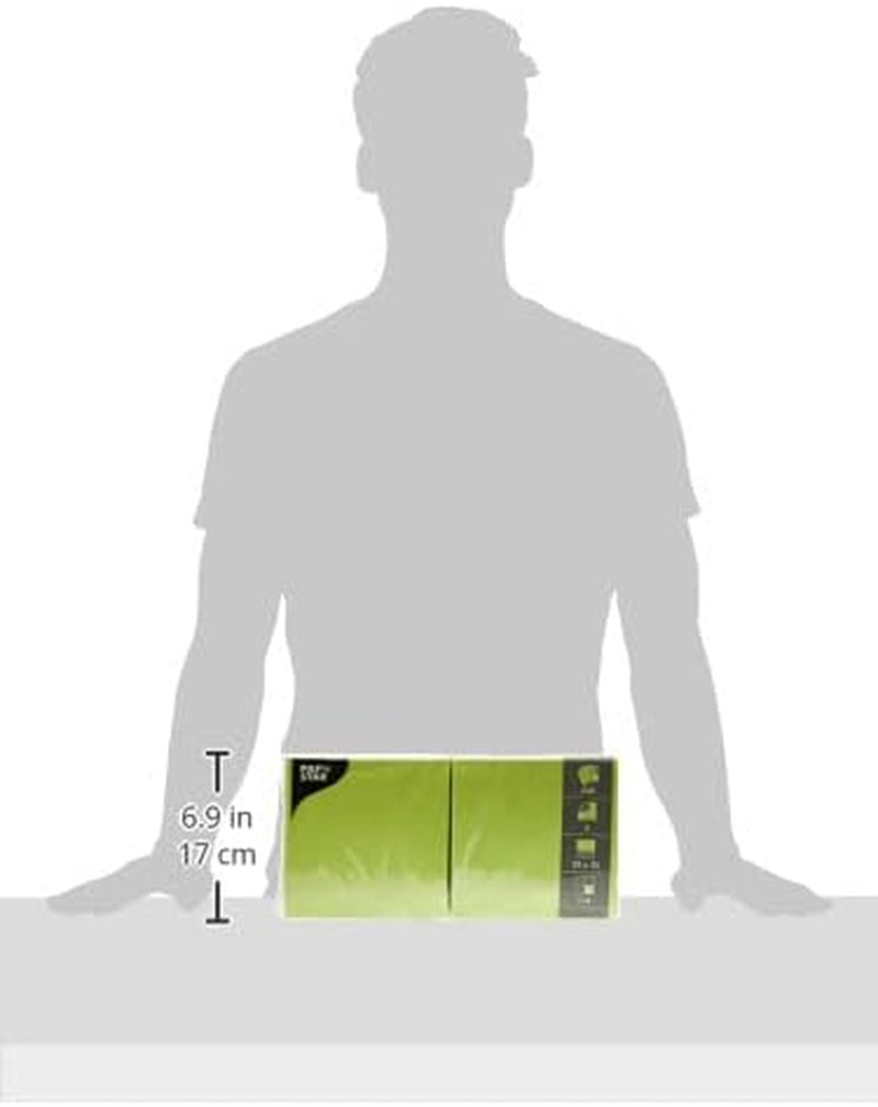 250 servetter, 3 lager 1/4-faldig 33 Cm X 33 Cm äppelgrön
