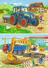 Ravensburger Pussel för barn - 07616 Byggplats och gård - Pussel för barn från 3 år, med 2X12 bitar Puzzle Naty Shop