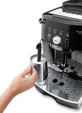 De'Longhi Magnifica S Smart ECAM 230.13.B Helautomatisk espressomaskin med mjölkskummare för cappuccino, espresso, kaffe och långkaffe, direktvalsknappar och vridreglage, 2-koppsfunktion, svart