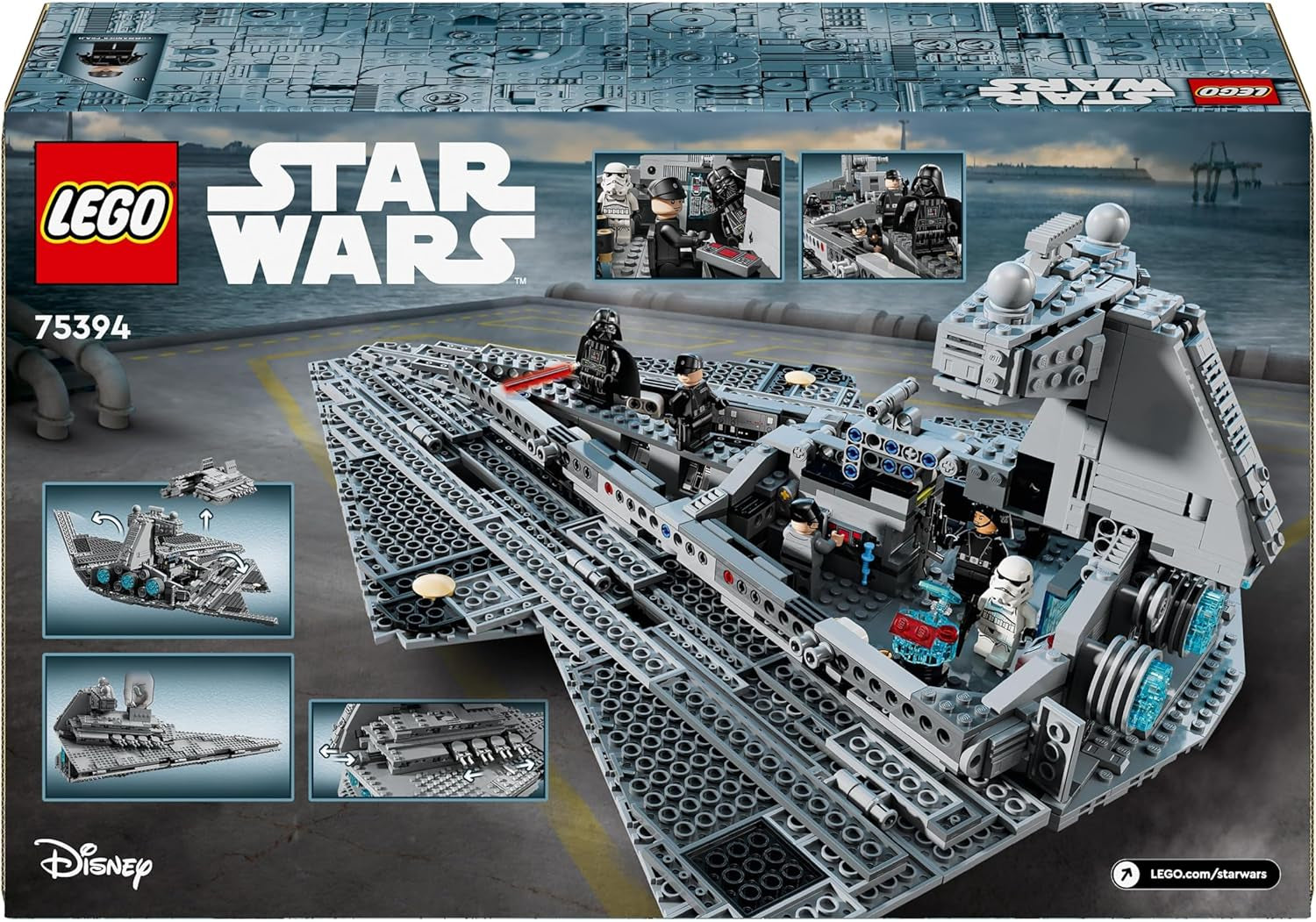 LEGO Star Wars Imperial Star Destroyer, rymdskeppsset, byggleksak, Darth Vader och Cal Kestis lekset, födelsedagspresent för pojkar, flickor och fans 75394 Byggset Besuche den LEGO-Store