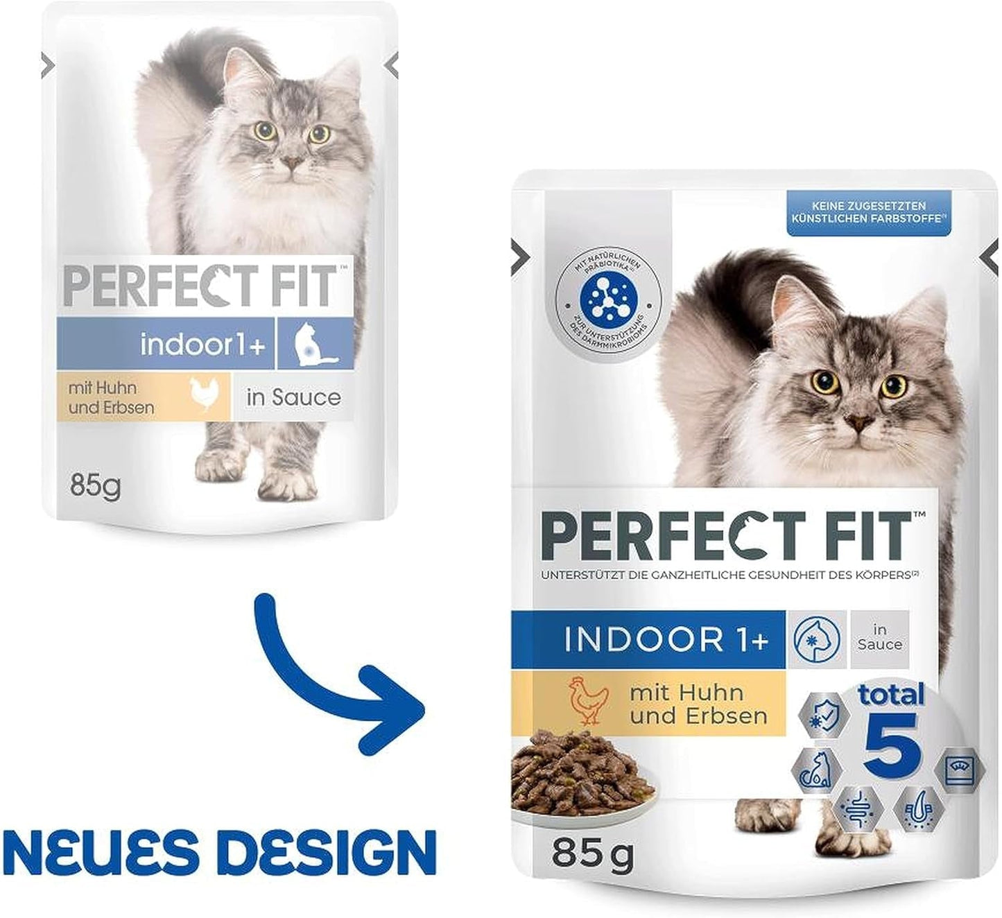PERFECT FIT™ påsar för katter, inomhus, med kyckling, 12 x 85 g
