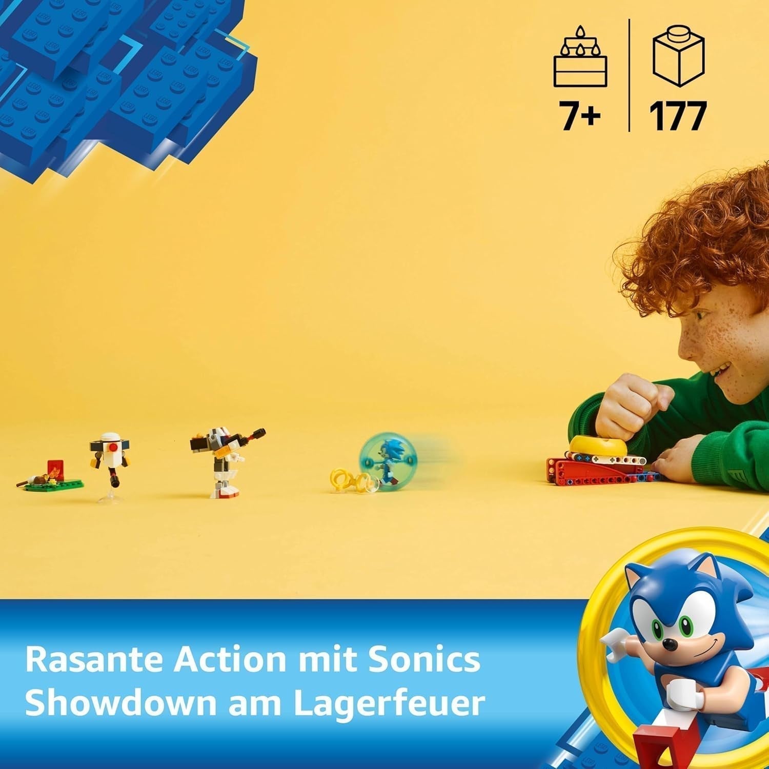 LEGO Sonic the Hedgehog Sonics Showdown At The Campfire Spelleksak för barn och TV-spelsfans Byggset för pojkar och flickor 7 år gammalt äventyrsset Samlarobjekt 77001 Byggset Beuche den LEGO-Store