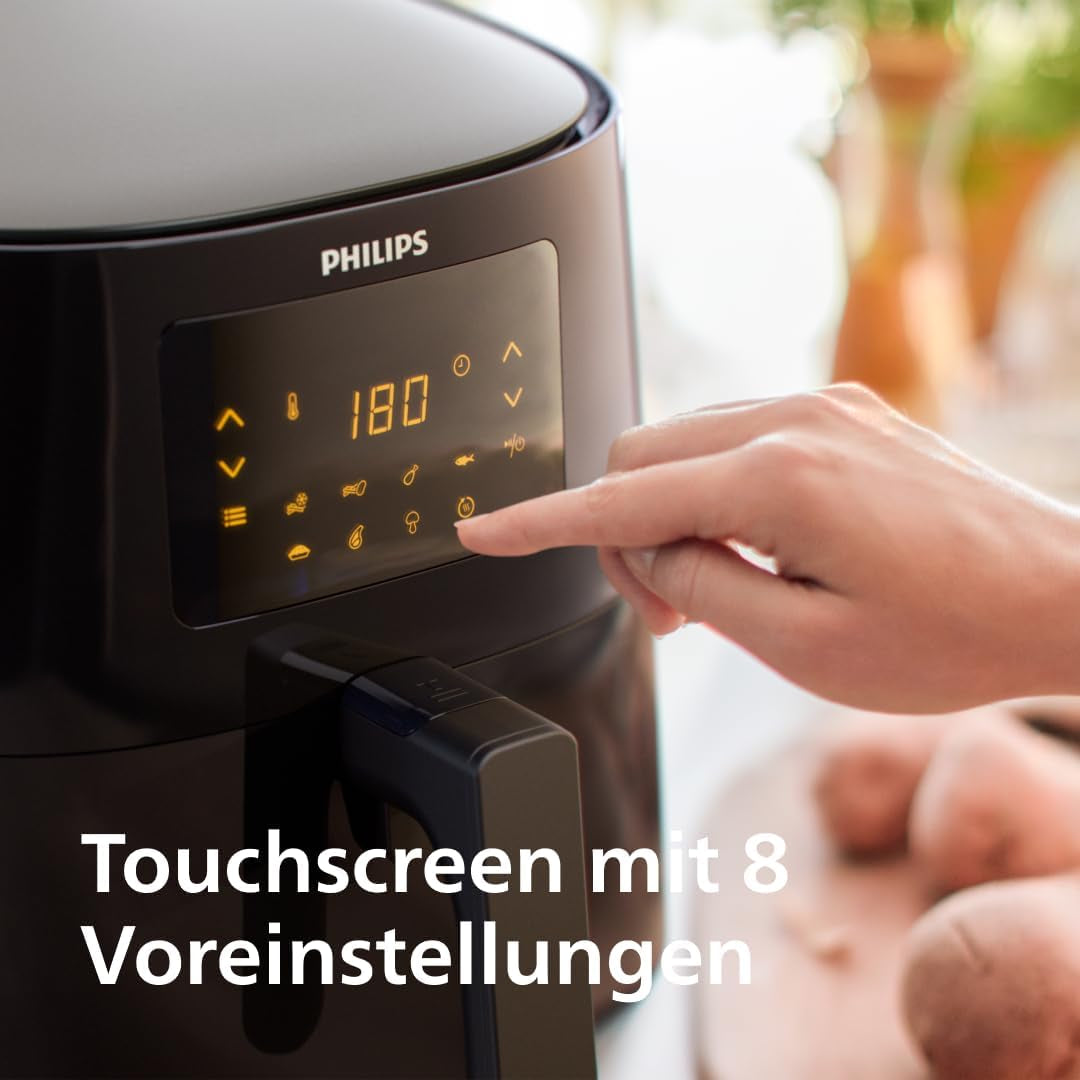 Philips 3000Er Airfryer XL - Rapid Air-teknik, stekning med upp till 90 % mindre fett, kapacitet 1,2 kg, 6,2 liter, pekskärm Vitvaror Naty Shop