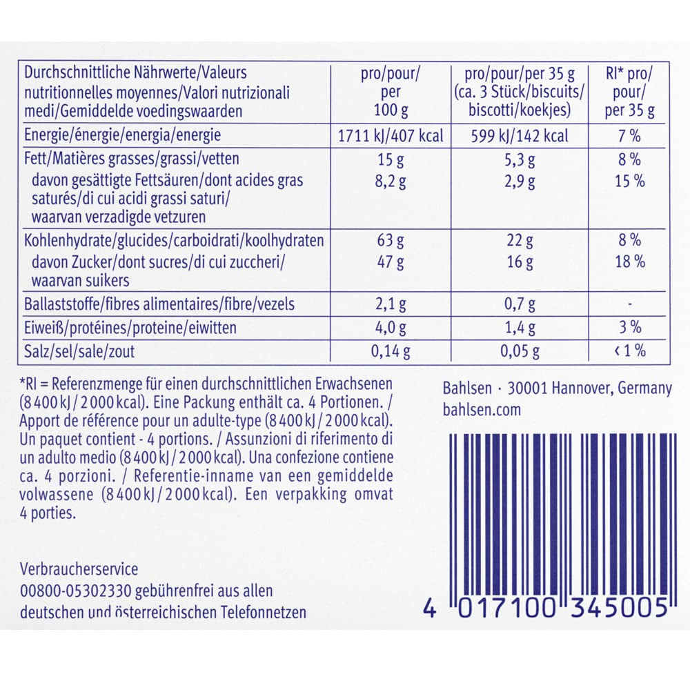 Bahlsen Messino Edelherb - Paket med 4 - Edelherb Choklad Apelsin fyllning fluffig deg (1 x 125g)