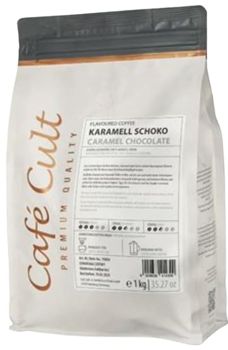 ® Coffee Caramel Choklad i 1 kg påse, med smak av hela bönor