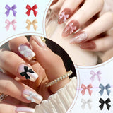 100 Stück 3D Nageldekorationsset Schleifen Nagelanhänger Nagelkunst Dekorationen Schleife Für Acrylnägel, Süße Kawaii-Schleifenanhänger, Hübsche Nagel-Schleifenanhänger-Dekoration