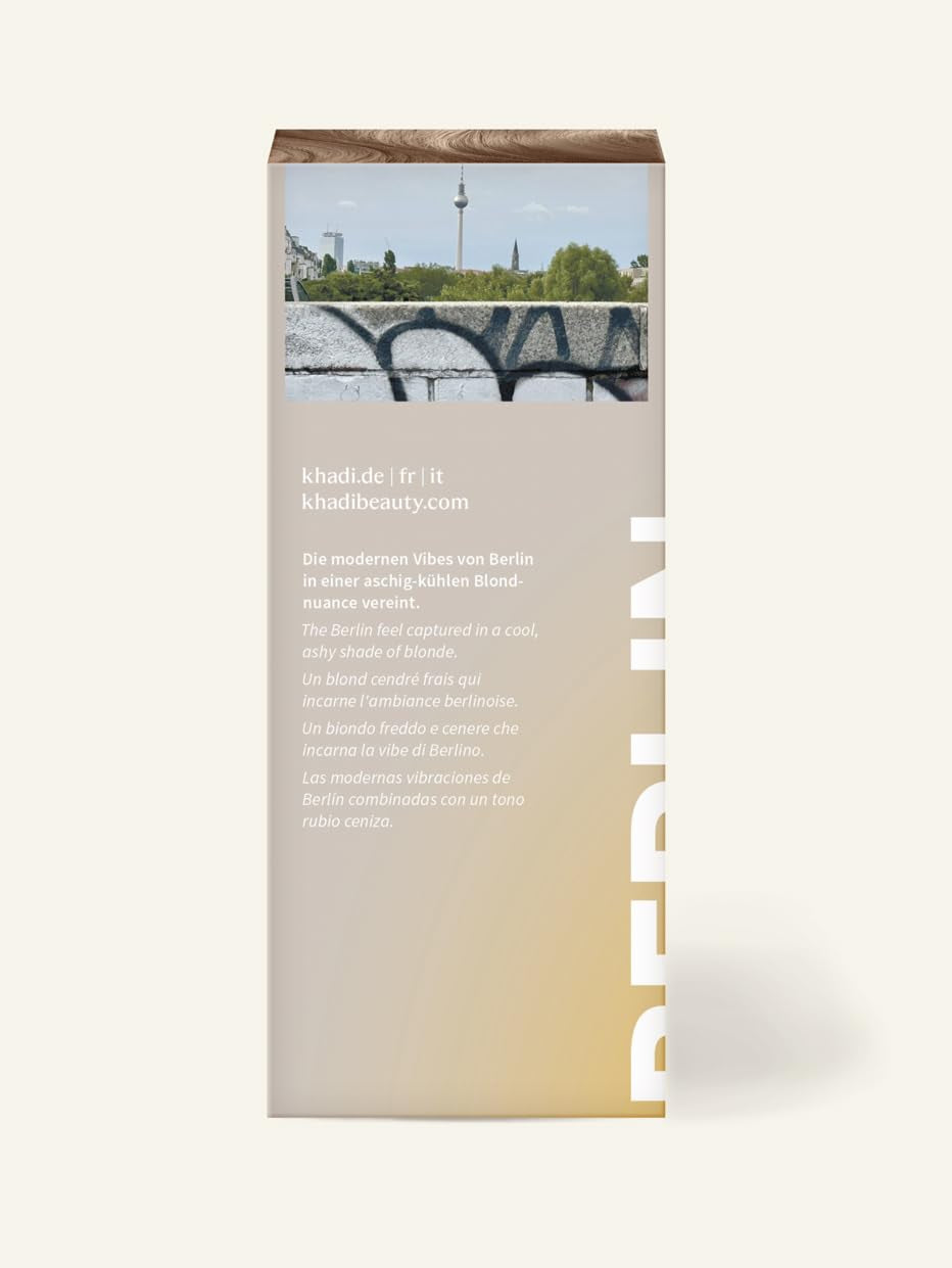 khadi BERLIN BLOND vegetabilisk hårfärgning - färgar hår i en sval gråblond nyans - naturlig hårfärgning 100% vegetabilisk, naturlig och vegansk - 100g Hårfärgning Naty Shop
