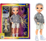 Rainbow High Fashion Doll - Aidan Russell - Purple Boy Doll - Fashionabla kläder och 10+ färgglada lektillbehör - För samlare och barn i åldrarna 4-12