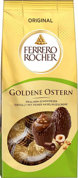 Ferrero Rocher Chokladägg 90g – Mjölkchoklad med hasselnötsbitar och fin kakaokräm med hasselnötter – Påskägg till påskbon – Påskpresent – ​​Påskchoklad, påskgodis