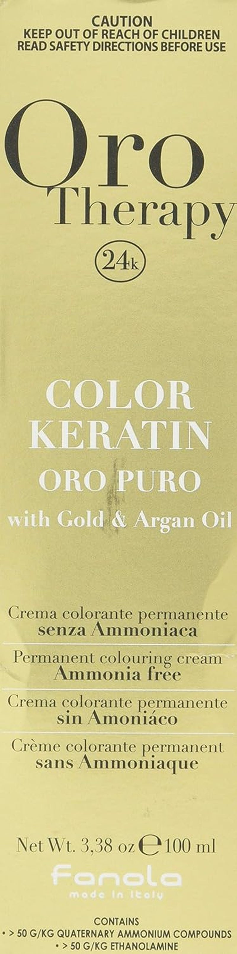 Fanola Oro Therapy Color Keratin 5.0 100ml Hårfärgning Naty Shop 10 Platinablond