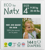 Eco-blöjor Eco från Naty Baby Eco-blöjor - ekologiska förstklassiga blöjor, miljövänliga, gjorda av växtbaserade material, idealiska för känslig babyhud (storlek 5 - 80 st)