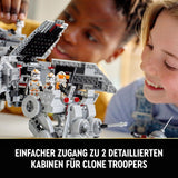 LEGO Star Wars At-Te Walker Mobilleksaksmodell Minifigur Set Inkluderar 3 Clone Troopers, Battle Droider och Dwarf Spider Droid 75337 Byggset Besuche den LEGO-Store