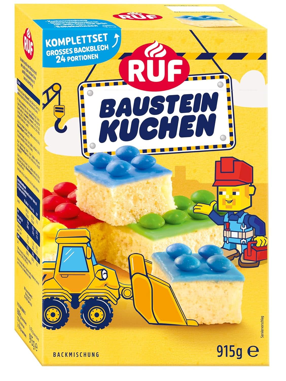RUF Mix för tårtor, olika färger Glasyrer och dekor Naty Shop 915 gram Constructor's Cake