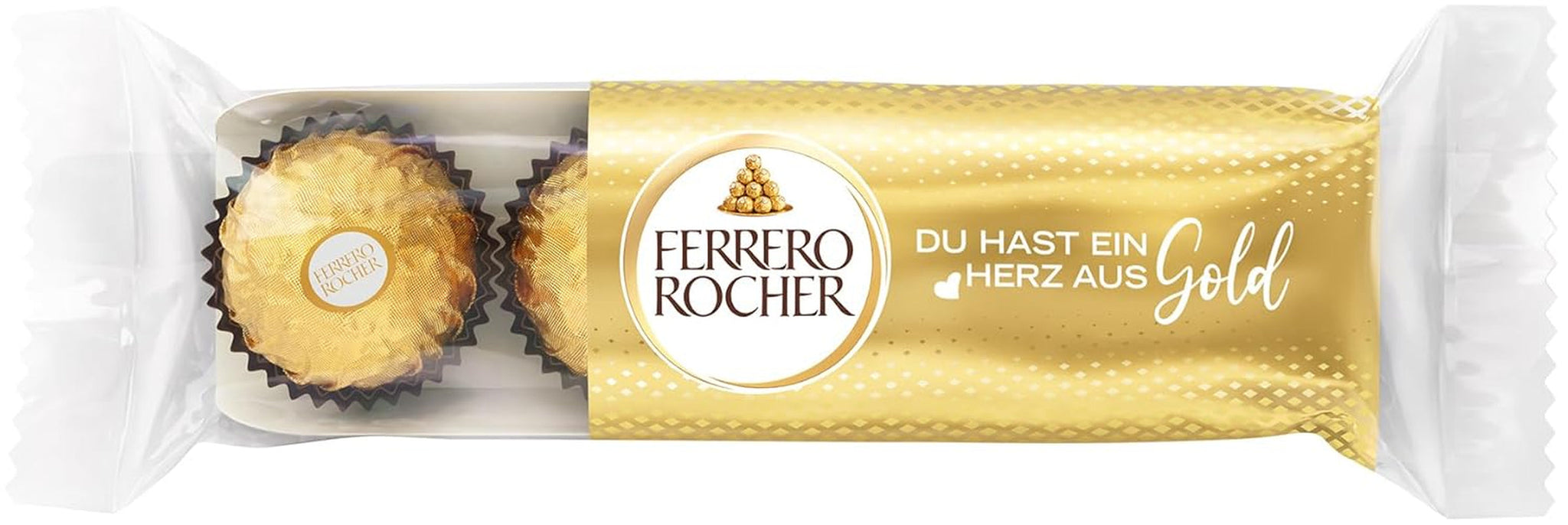 Ferrero Rocher - Krispiga och krämiga hasselnötspraliner - Alla hjärtans dag-present till honom och henne - 16 förpackningar med 4 individuella praliner