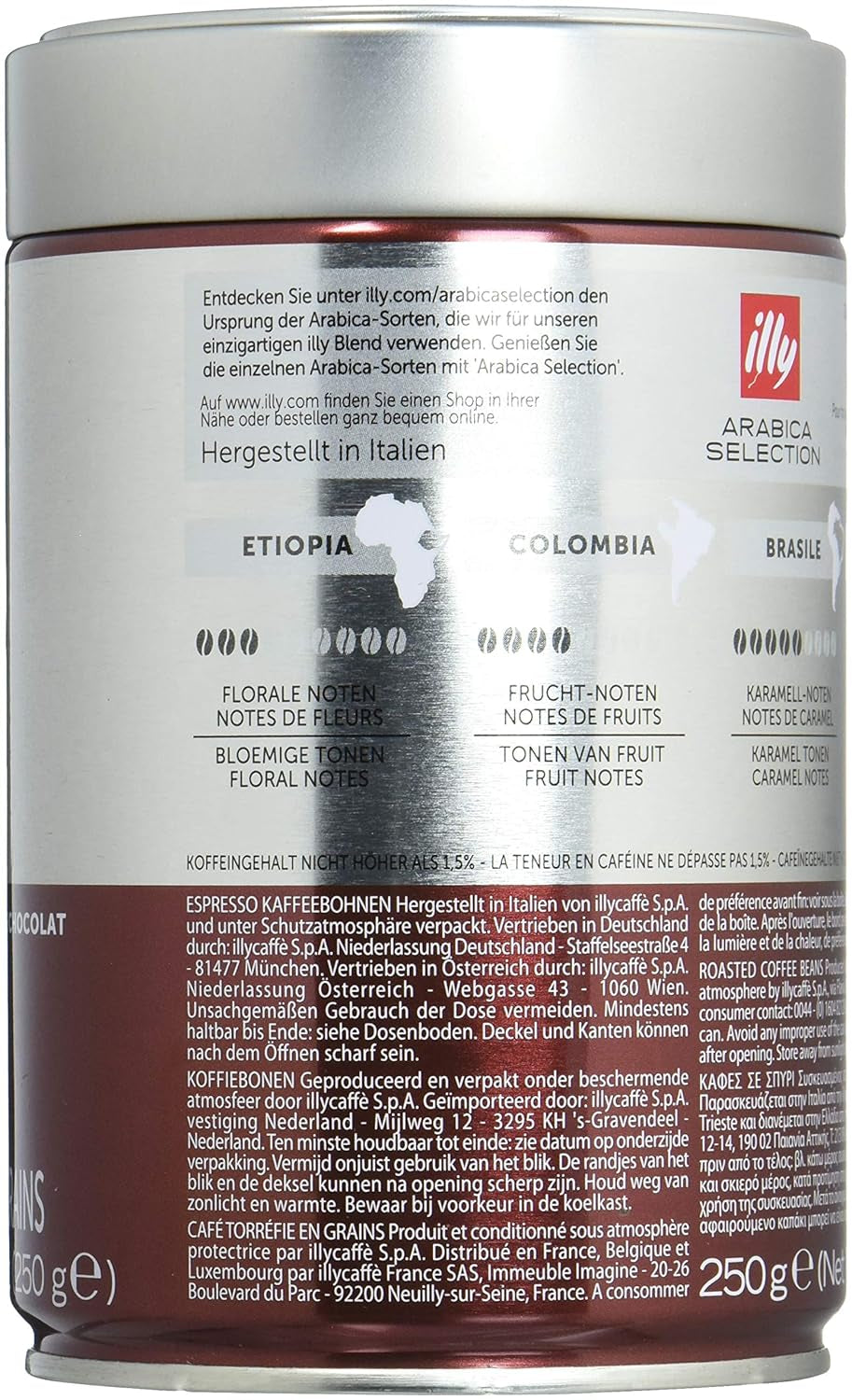 Illy kaffe, espressobönor från Guatemalas Arabica Selection - 250 g