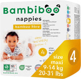 Bambiboo Mini engångsblöjor Hudvänliga med mjuk bambufiber navelsträngsöppning - Blöjor för nyfödda - Engångsblöjor för nyfödda - Hudskydd - Storlek 2, 25 st