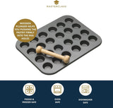 Masterclass Mini Tart Pan 24 Hål 1mm Tjockt Slitstarkt Kolstål 35x27cm Grå Naty Shop