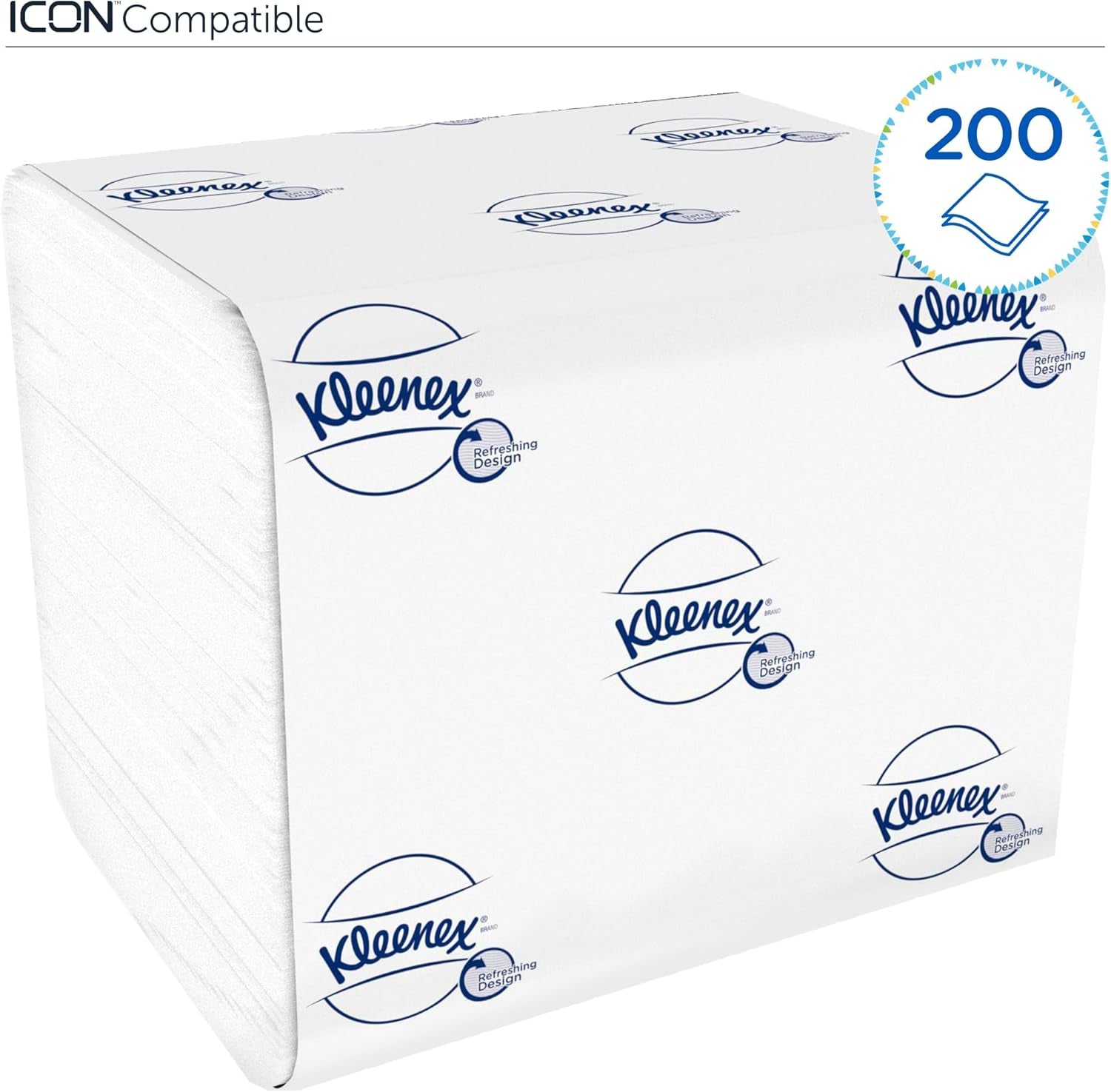 Kleenex enkelarks toalettpapper 8408, 2-lagers toalettpapper i bulkförpackningar, tillverkat av Fsc-certifierat papper, 36 förpackningar X 200 ark (7 200 ark)