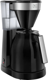 Melitta Easy Top - Espressomaskin med filter och glaskaraff, för upp till 10 kaffekoppar, svart/rostfritt stål