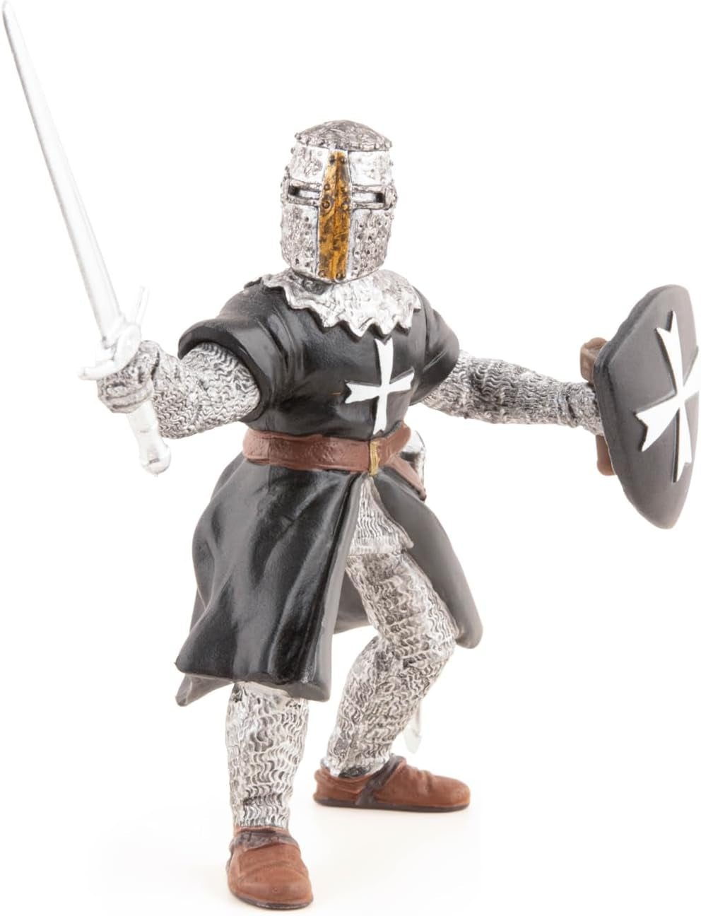 Papo -Handmålade - Figurer -Medeltida-Fantasi - Johannesriddare med svärd-39938-Samlarobjekt-För barn - Passar pojkar och flickor - Från 3 år Actionfigurer Naty Shop
