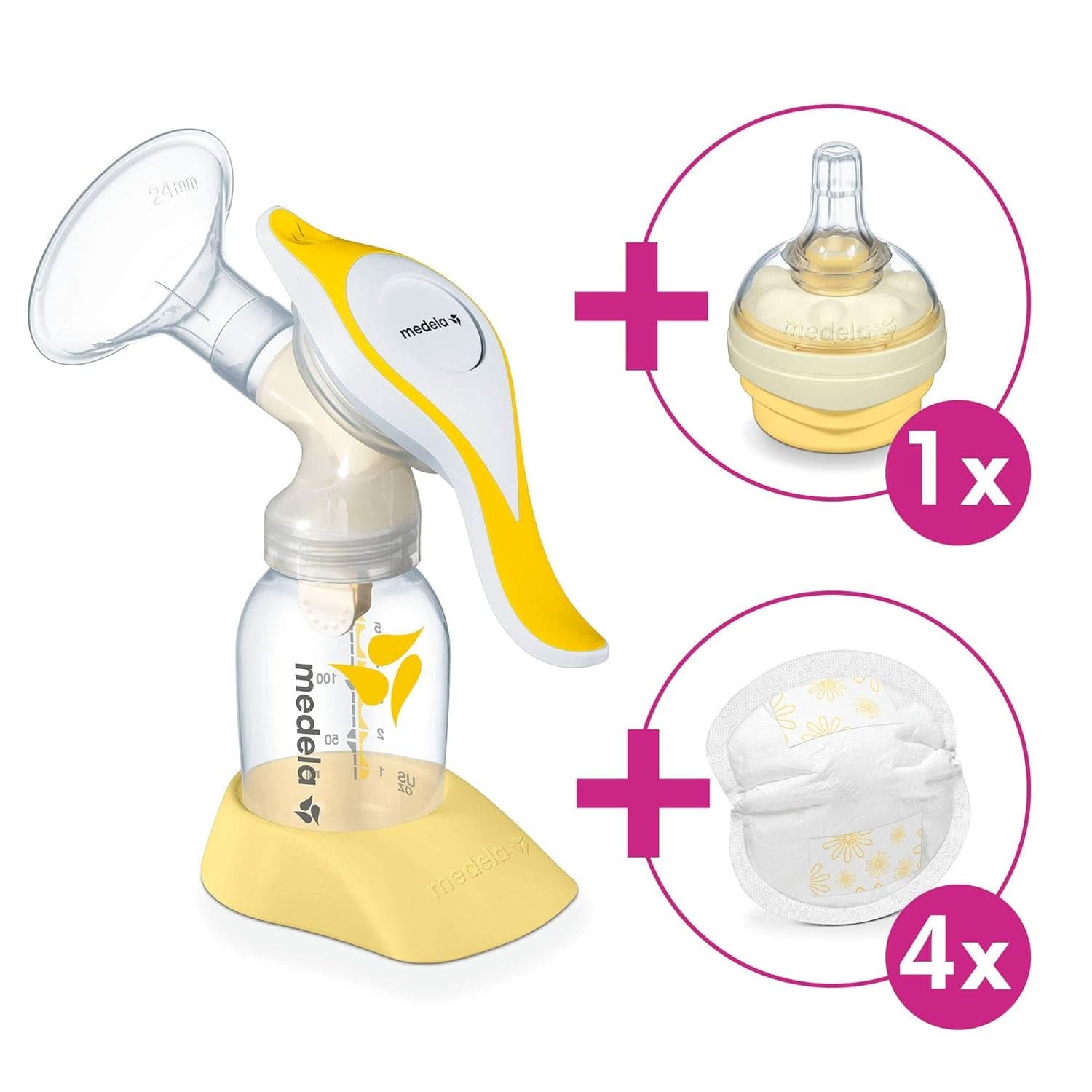 Medela Harmony Handmilchpumpe, Mit Calma-Sauger Und Stilleinlagen Tillbehör Mat och amning Baby Naty Shop
