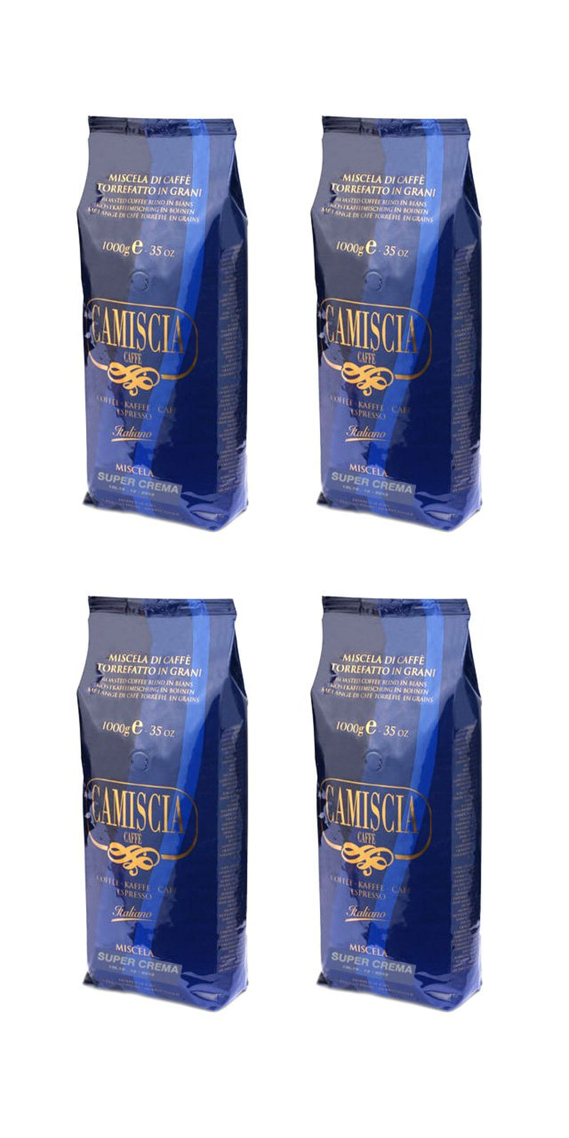 Kaffebönor Miscela Super Crema 4 kg, ekonomisk förpackning (4 förpackningar x 1000 g)