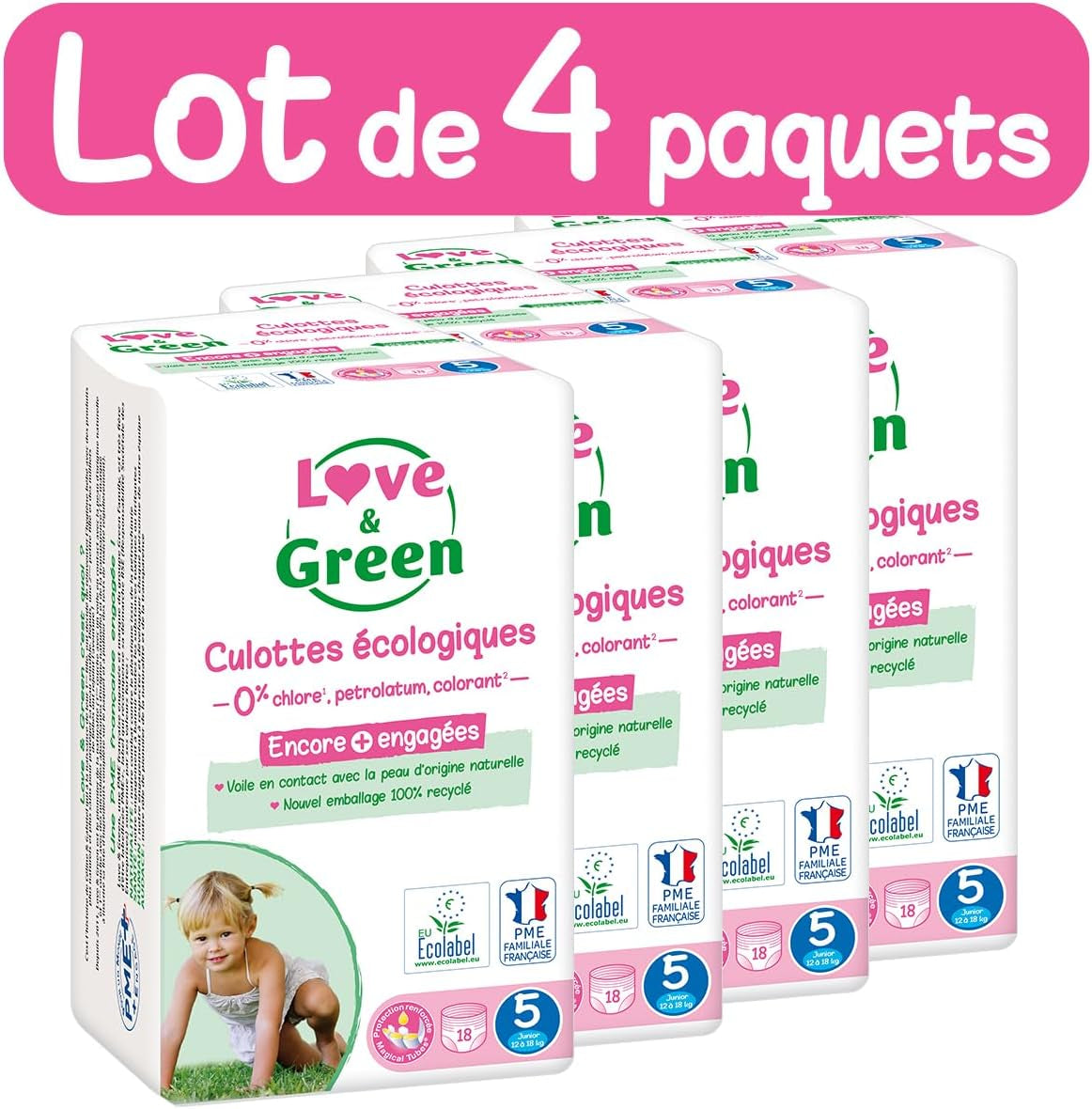- Gesunde und ekologischen Diadeln Größe 6 (+16 kg), 1-Monatspackung (72 Pants) — saugfähig, auslaufsicher und frei von unerwünschten Inhaltsstoffen (Förpackningen kan variera)
