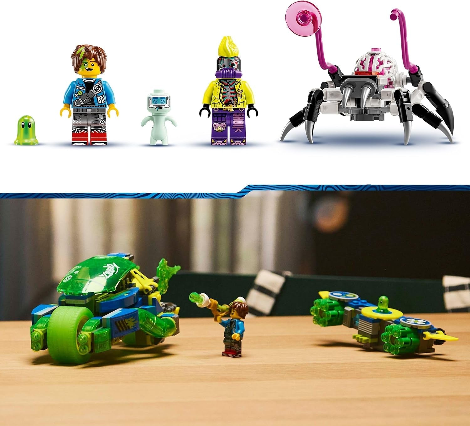 LEGO Dreamzzz Mateo med Z-Blob Action Racer, 2-i-1 Fantasy-lekset med fordon, minifigurer och drömvarelser för barn 8+, present till pojkar och flickor 71491 Byggset Beuche den LEGO-Store