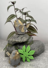 Set med 3 ätliga sockerdekorationer, exotiska fåglar Sugar Paste Decorations Nati Shop