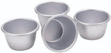Kitchencraft Mini Pudding Formar Anodiserad aluminium 7,5 cm Set med 4 Silver Bakformar & Brickor Naty Shop