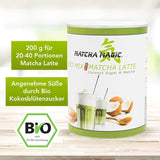 Matchamagic - Ekologiskt matcha lattepulver från Japan med kokosblomsocker för ett utsökt te